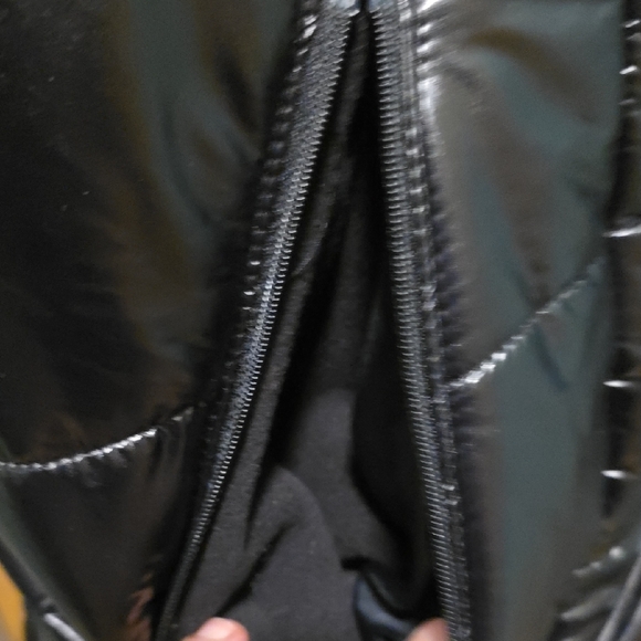 Talbots Shiny Black Quilted Vest - Picture 8 of 11